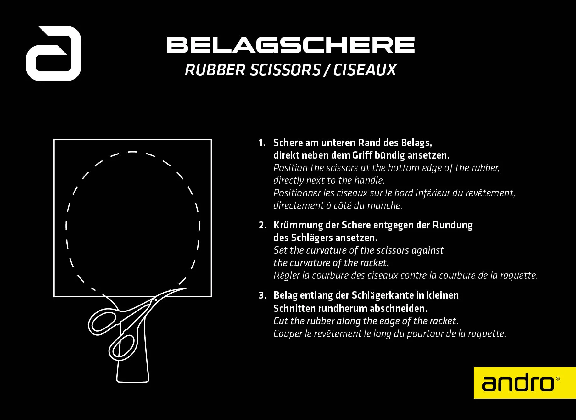 Andro Rubber Scissors - Image 2
