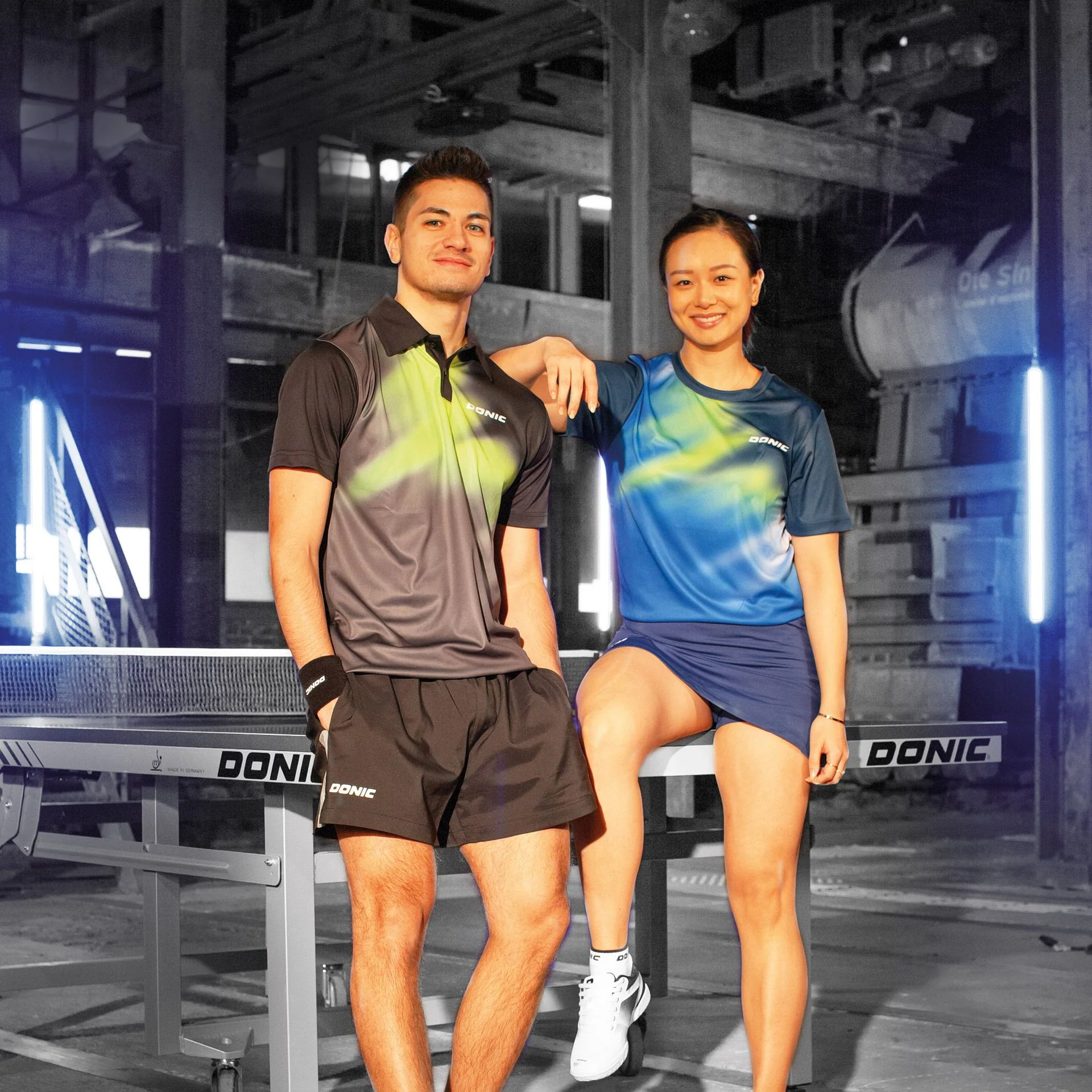 Donic shirt Rhythm black/anthracite/lime - Image 3