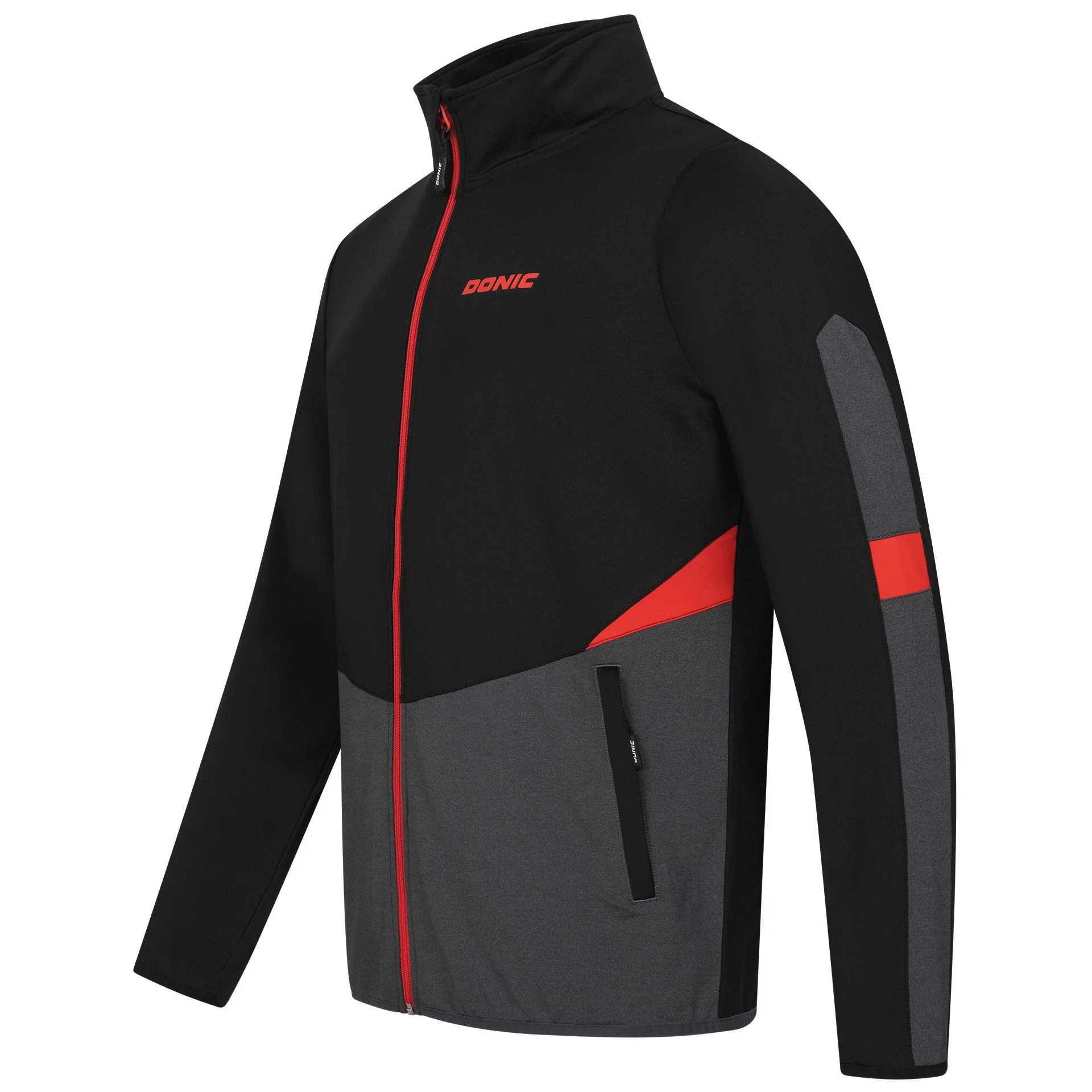 Donic Tracksuitjacket Trail black/anthracite/red - Image 2