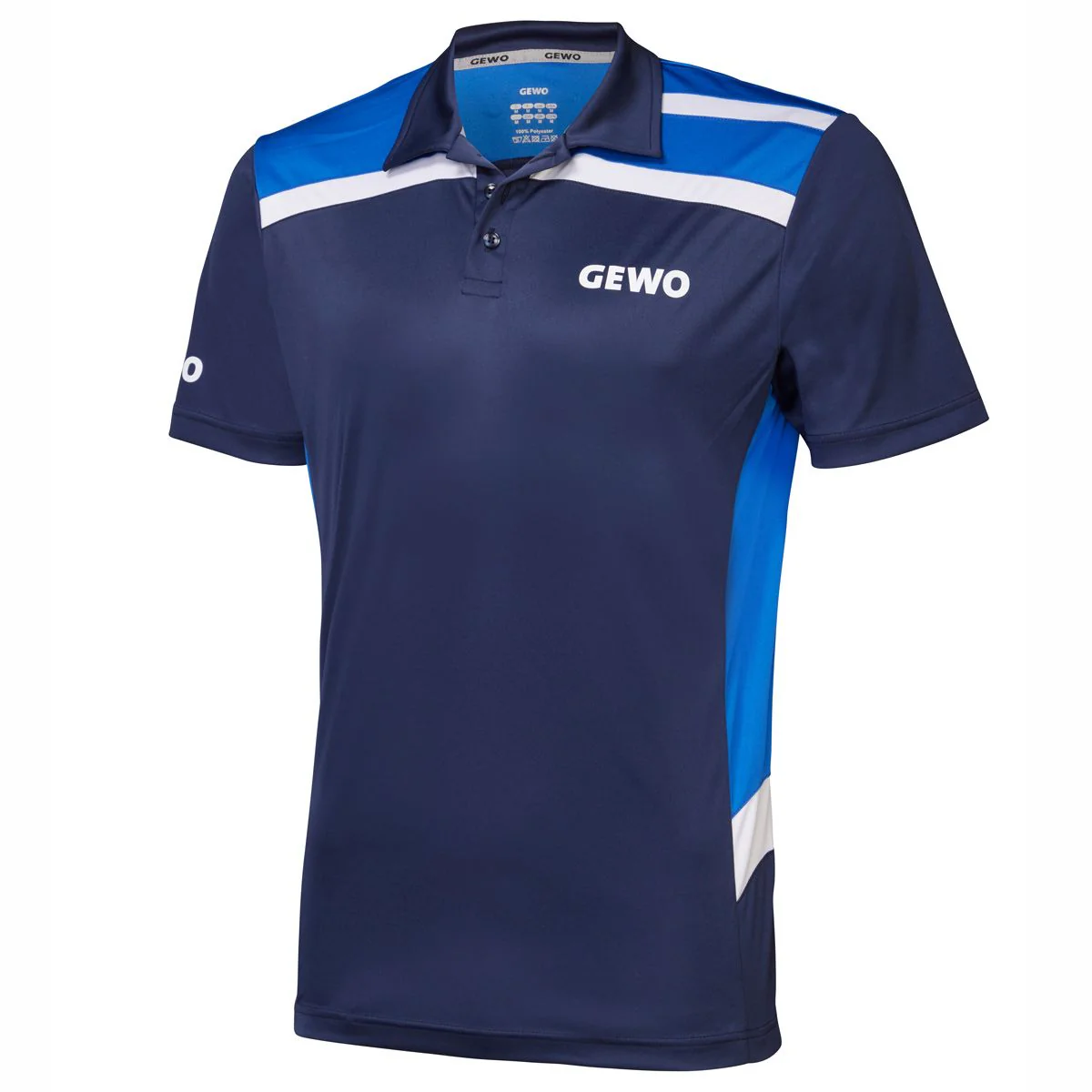 Gewo shirt Aurora navy/royalblue - Image 3