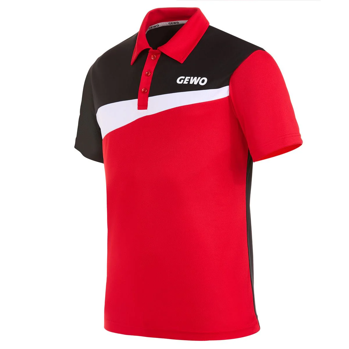 Gewo shirt Fondi III Cotton red/black - Image 3