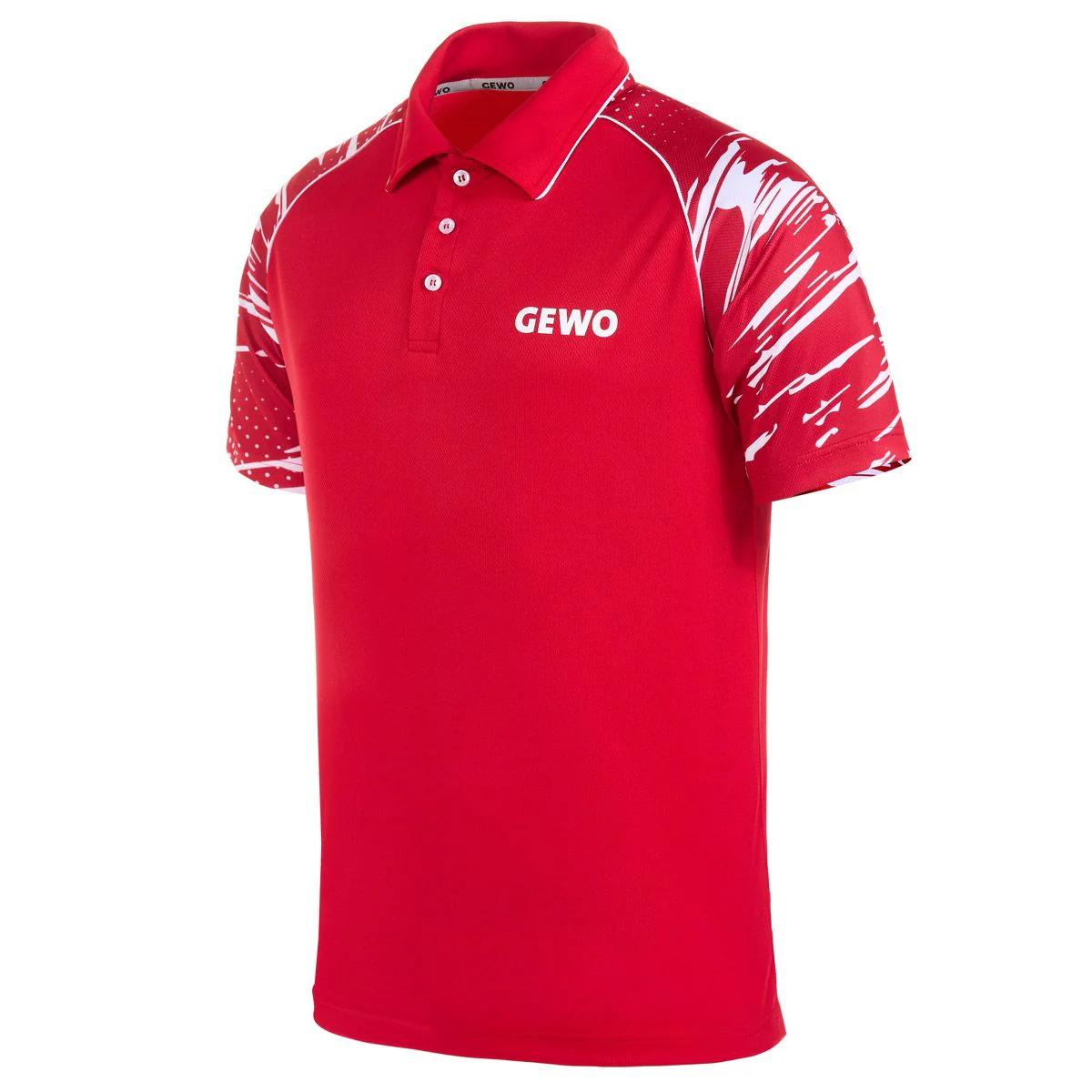 Gewo shirt Marmo II red/white - Image 3