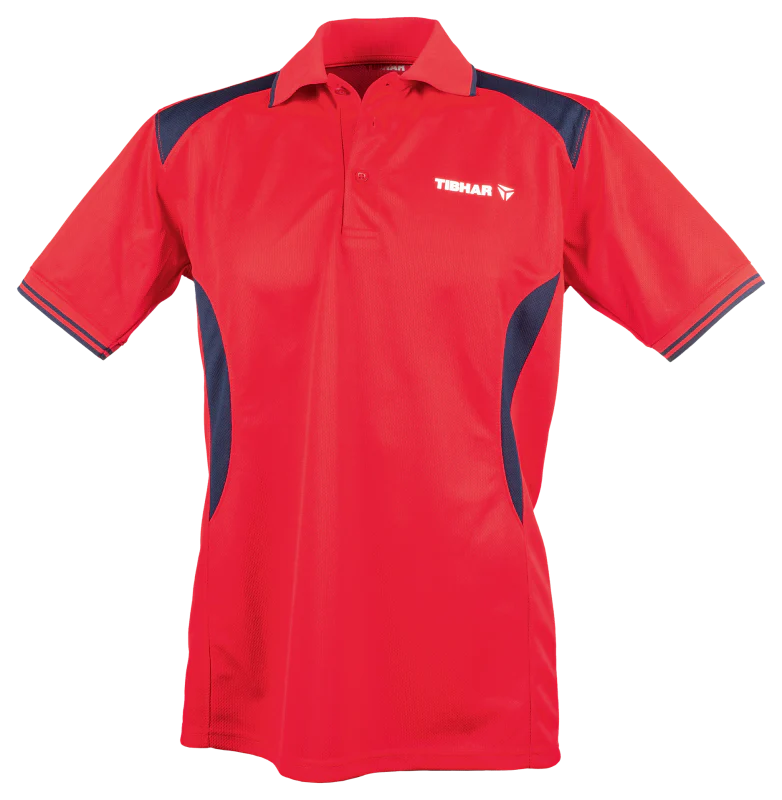 Tibhar shirt Cosmos polyester red/navy