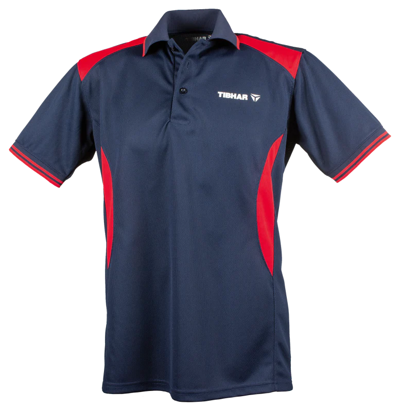 Tibhar shirt Cosmos polyester navy/red